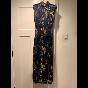 Custom navy and gold dress size 6